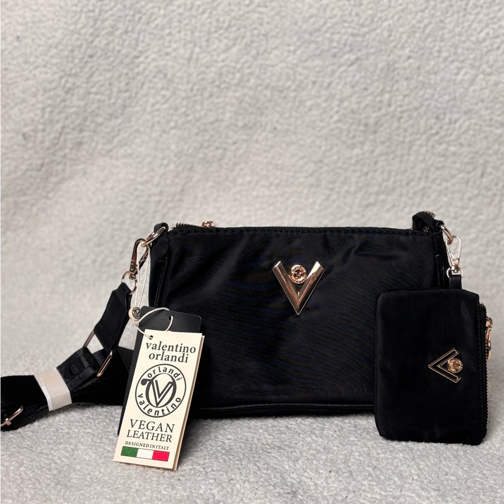 Valentino Orlandi Black Purse NEW WITH TAGS